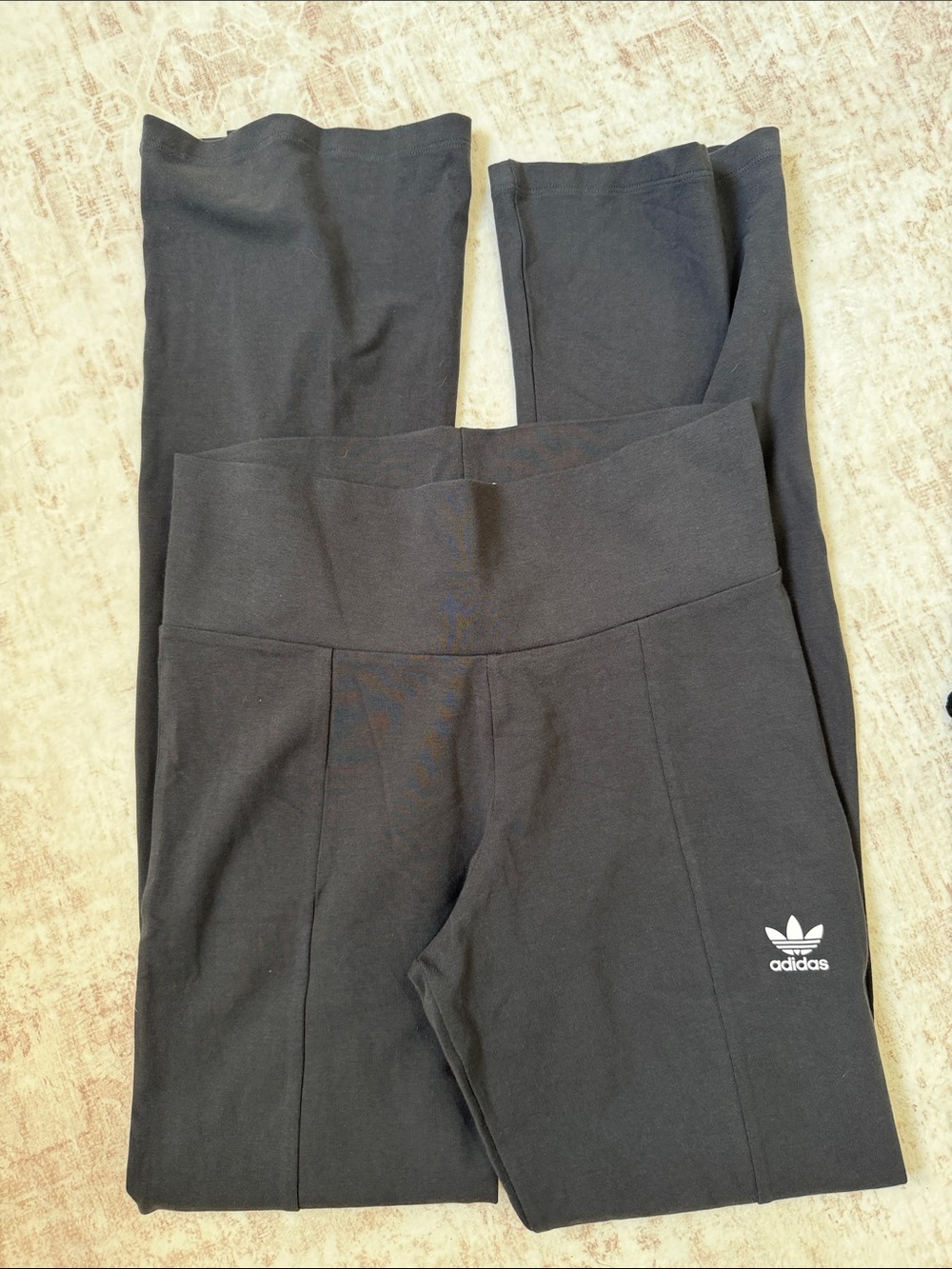 Adidas Black High-Waist Flare Leggings